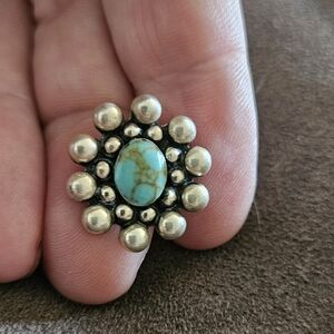 Boho sol multi ball turquoise pendant/ charm